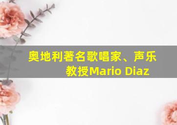 奥地利著名歌唱家、声乐教授Mario Diaz